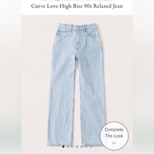 Abercrombie Curve Love High Rise 90s Relaxed Jean 30S